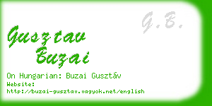 gusztav buzai business card